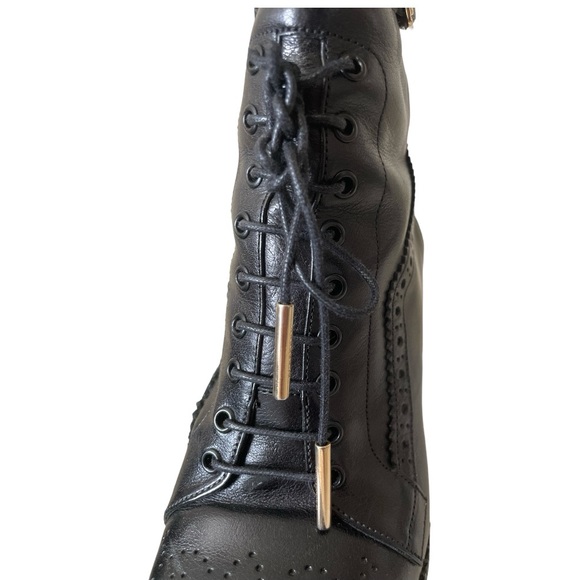 Burberry beautiful Brogue Manners boots 100 Platform Ankle 36 - Picture 2 of 11